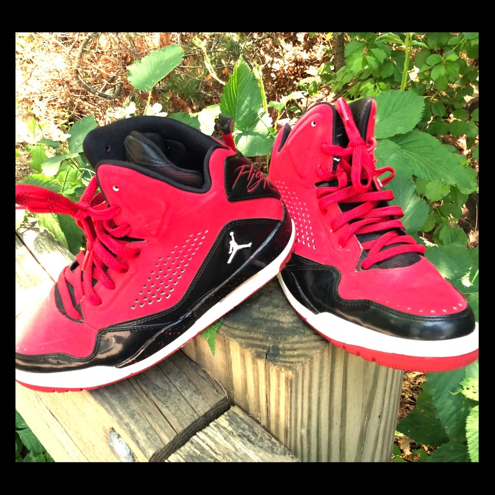Air Jordan “Flight” Red & Black high tops